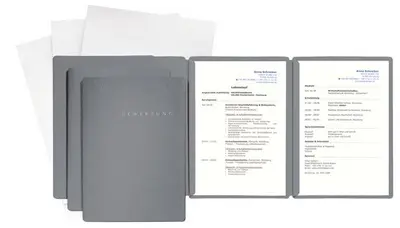 PAGNA Bewerbungs-Set "Special", DIN A4, grau, 3-teilig