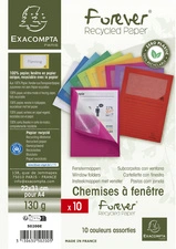 EXACOMPTA Chemise à fenêtre FOREVER, A4, 130 g/m2, fuchsia