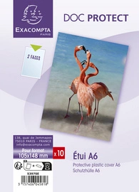 EXACOMPTA Etui de poche, PVC, 1 volet, 0,20 mm, 88 x 132 mm