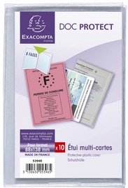 EXACOMPTA Etui de protection, PVC, 4 volets, 88 x 138 mm