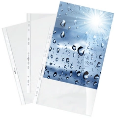 DURABLE Pochette perforée, A4, PP, transparent grainé