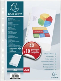 EXACOMPTA Pochette perforée, A4, pack promo 80 + 20 GRATUIT