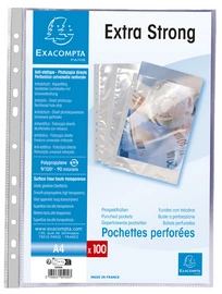 EXACOMPTA Pochette perforée Extra Strong, A4, transparent