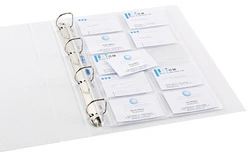Oxford pochette pour cartes de visite,format A4, PP, 0,09 mm