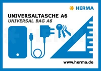 HERMA Pochette à fermeture à zip "Mesh Bags", A6, jaune