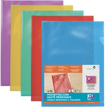 Oxford Pochettes-coin haute résistance, A4, PVC, rouge