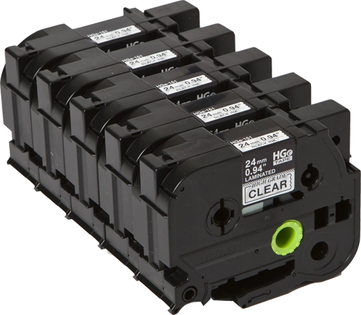 Brother HGe-151V5 Ruban Noir sur incolore