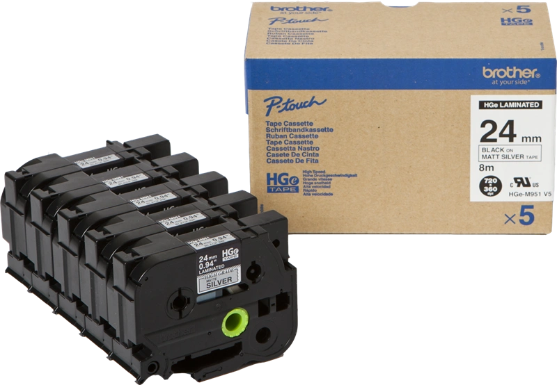 Brother HGe-M951V5 Ruban Noir sur argent