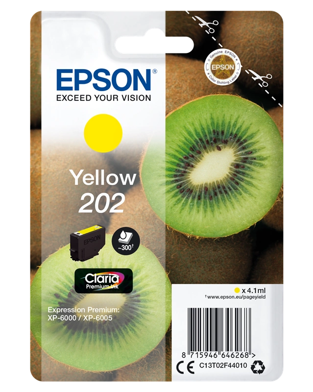 Epson 202 Jaune Cartouche d'encre (C13T02F44010)