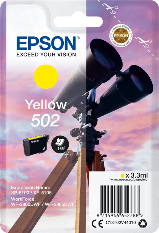 Epson 502 Jaune Cartouche d'encre (C13T02V44010)