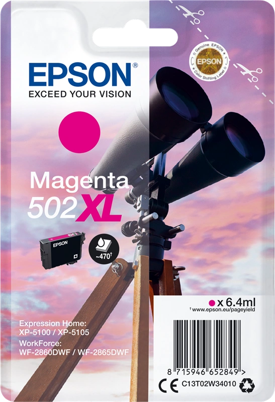 Epson 502XL Magenta Cartouche d'encre (C13T02W34010)
