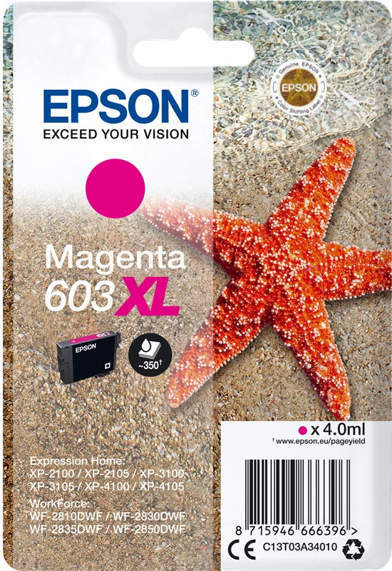 Epson 603XL Magenta Cartouche d'encre (C13T03A34010)