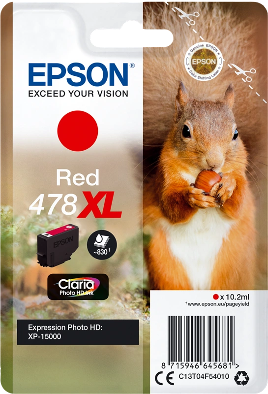 Epson 478XL Rouge Cartouche d'encre (C13T04F54010)