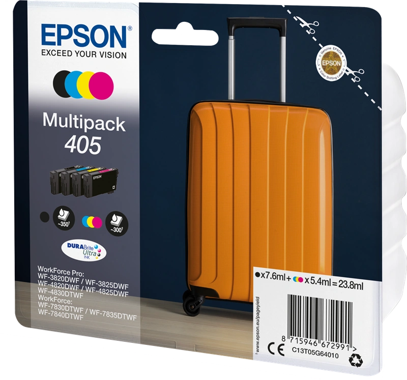 Epson 405 Multipack Noir(e) / Cyan / Magenta / Jaune (C13T05G64010)