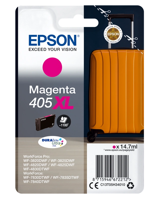 Epson 405 XL Magenta Cartouche d'encre (C13T05H34010)