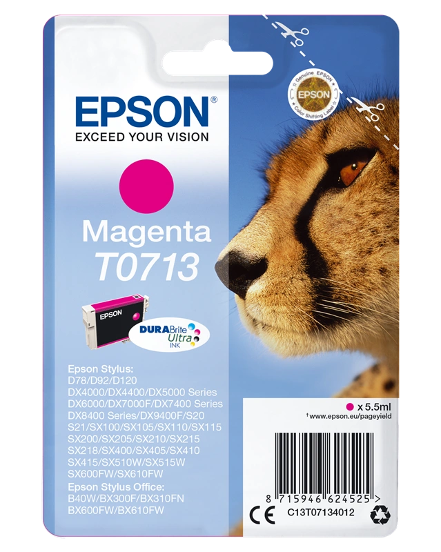 Epson T0713 Magenta Cartouche d'encre (C13T07134012)