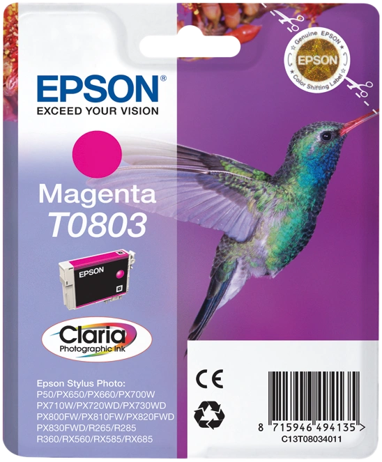 Epson T0803 Magenta Cartouche d'encre (C13T08034011)