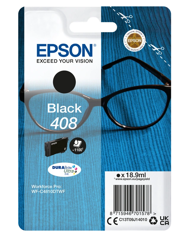 Epson 408 Noir(e) Cartouche d'encre (C13T09J14010)