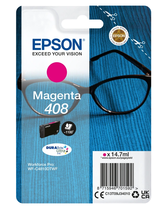 Epson 408 Magenta Cartouche d'encre (C13T09J34010)