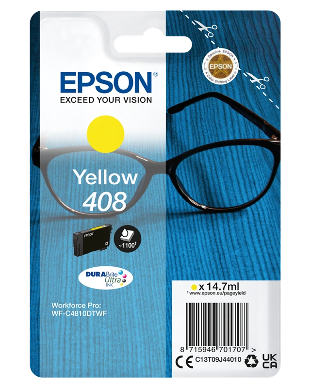 Epson 408 Jaune Cartouche d'encre (C13T09J44010)