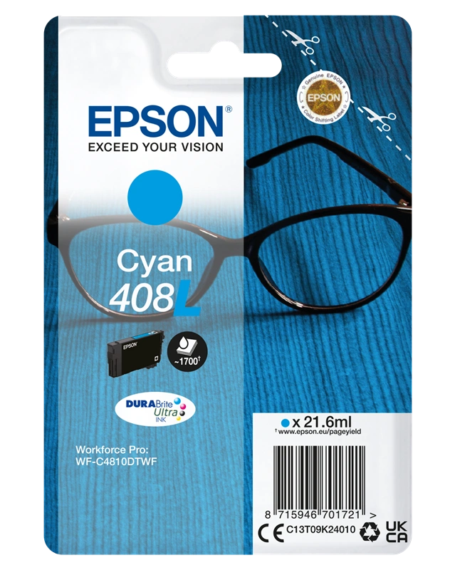 Epson 408L Cyan Cartouche d'encre (C13T09K24010)