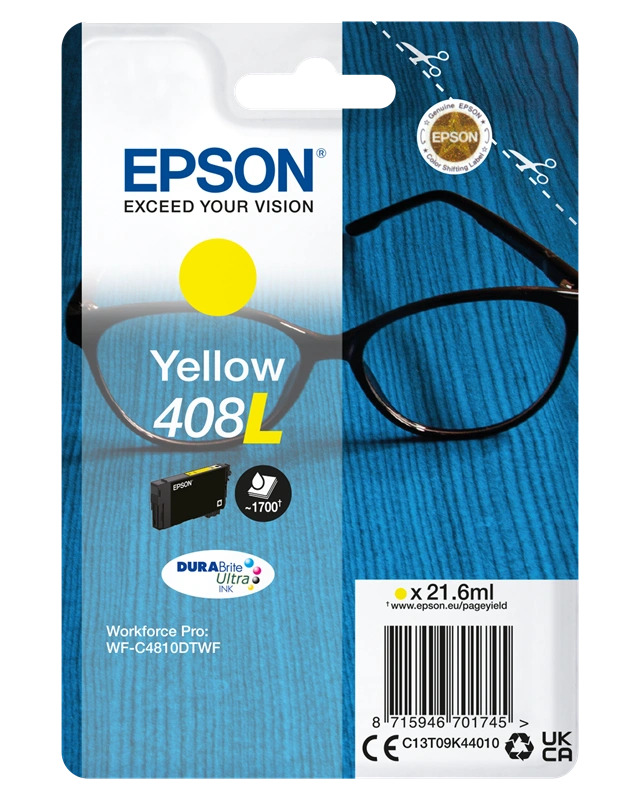 Epson 408L Jaune Cartouche d'encre (C13T09K44010)