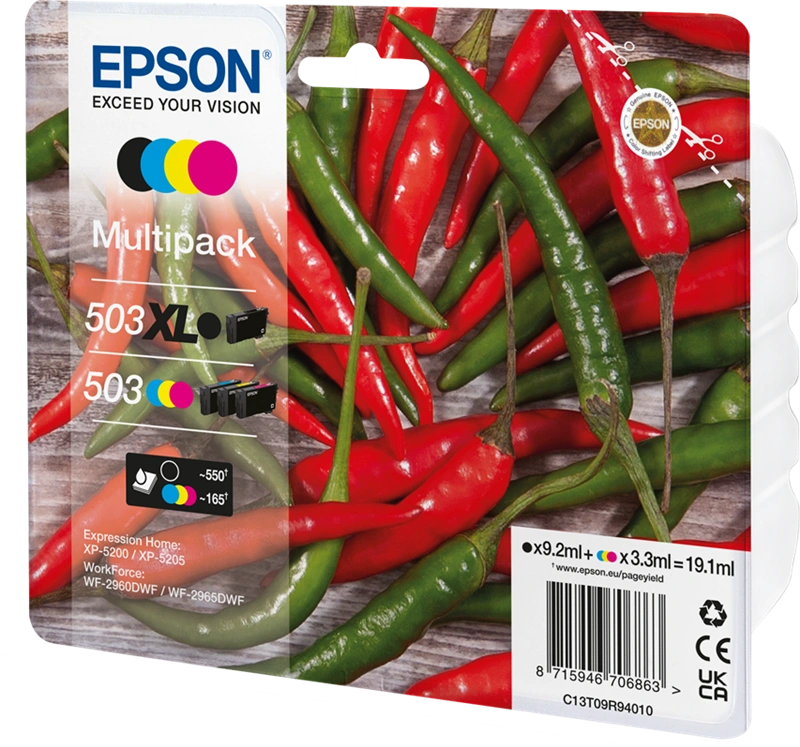Epson 503XL+503 Multipack Noir(e) / Cyan / Magenta / Jaune (C13T09R94010)
