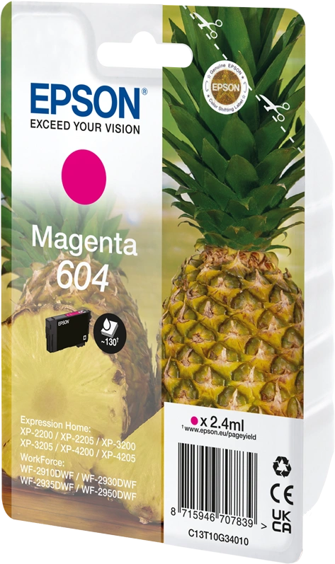 Epson 604 Magenta Cartouche d'encre (C13T10G34010)