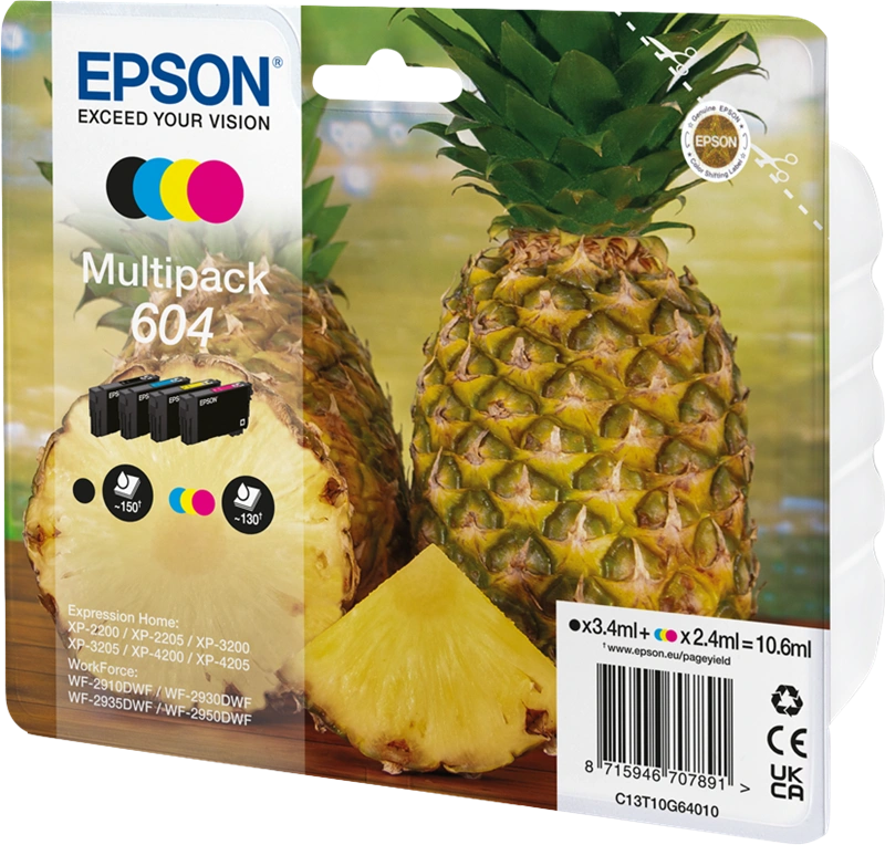 Epson 604 Multipack Noir(e) / Cyan / Magenta / Jaune (C13T10G64010)