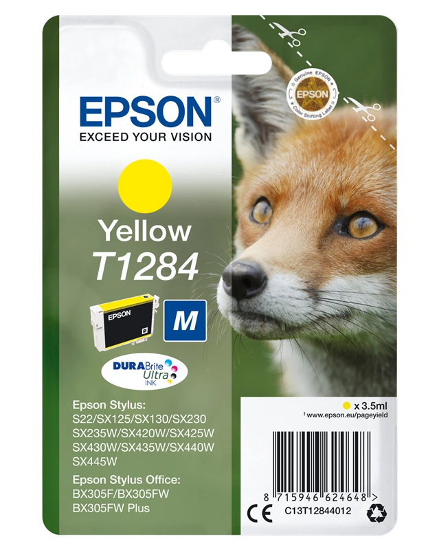 Epson T1284 Jaune Cartouche d'encre (C13T12844012)