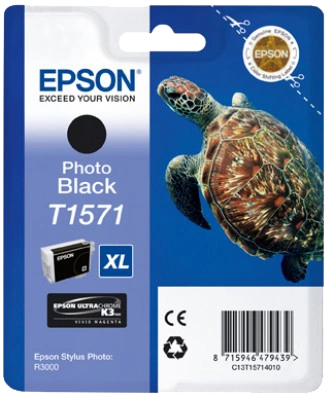 Epson T1571 XL Noir (photo) Cartouche d'encre (C13T15714010)