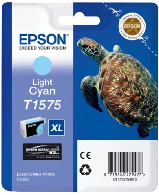 Epson T1575 XL Cyan (brillant) Cartouche d'encre (C13T15754010)