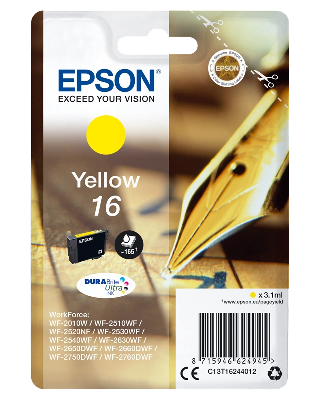 Epson 16 Jaune Cartouche d'encre (C13T16244012)