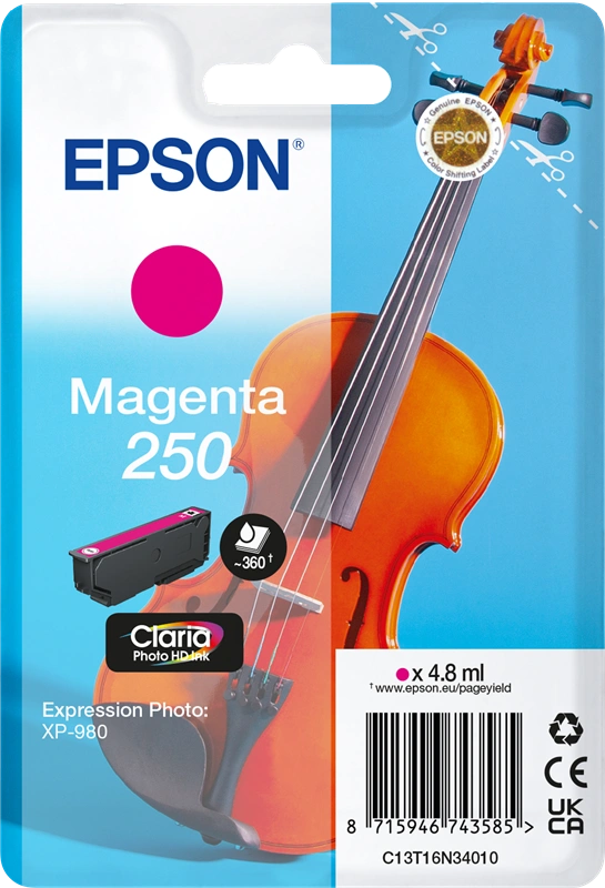 Epson 250 Magenta Cartouche d'encre (C13T16N34010)