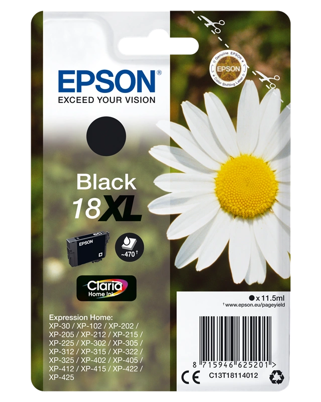 Epson 18 XL Noir(e) Cartouche d'encre (C13T18114012)