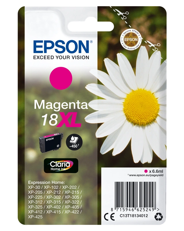 Epson 18 XL Magenta Cartouche d'encre (C13T18134012)