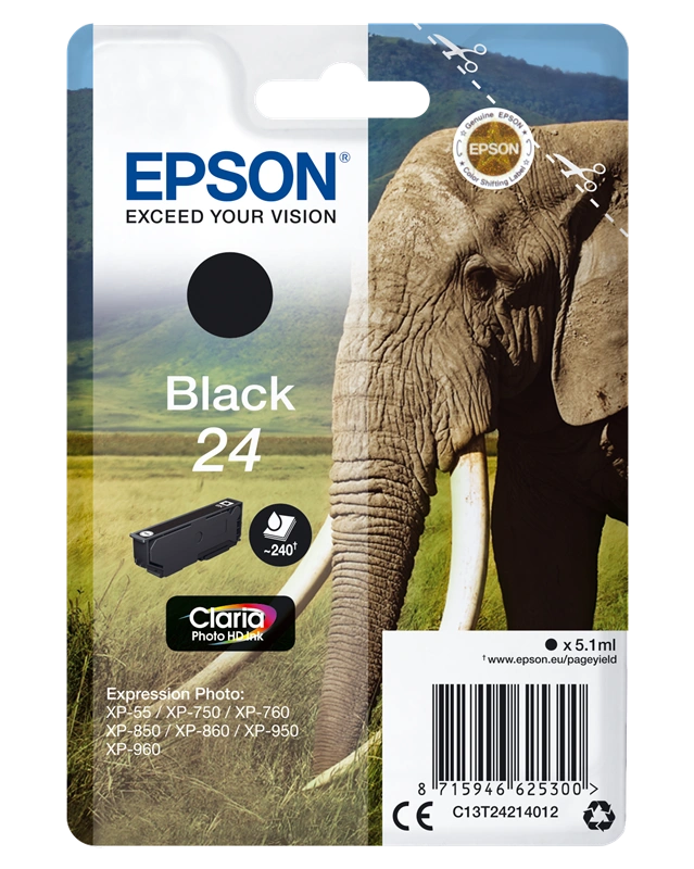 Epson 24 Noir(e) Cartouche d'encre (C13T24214012)
