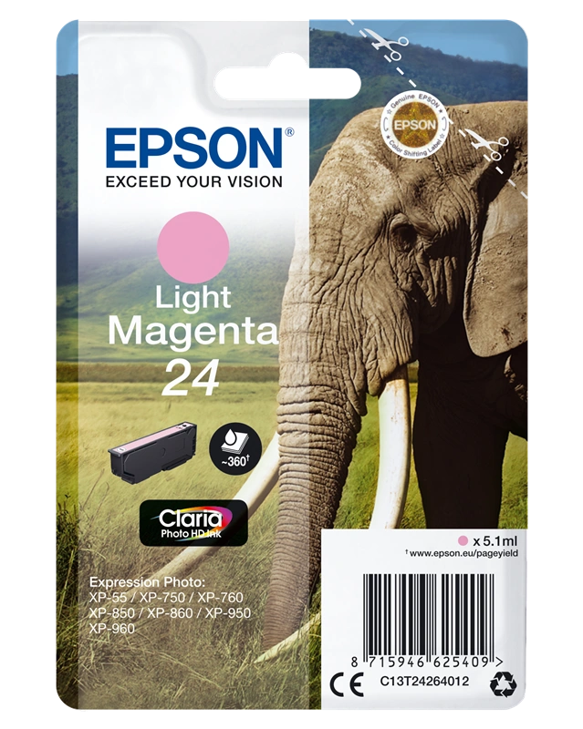Epson 24 Magenta (brillant) Cartouche d'encre (C13T24264012)