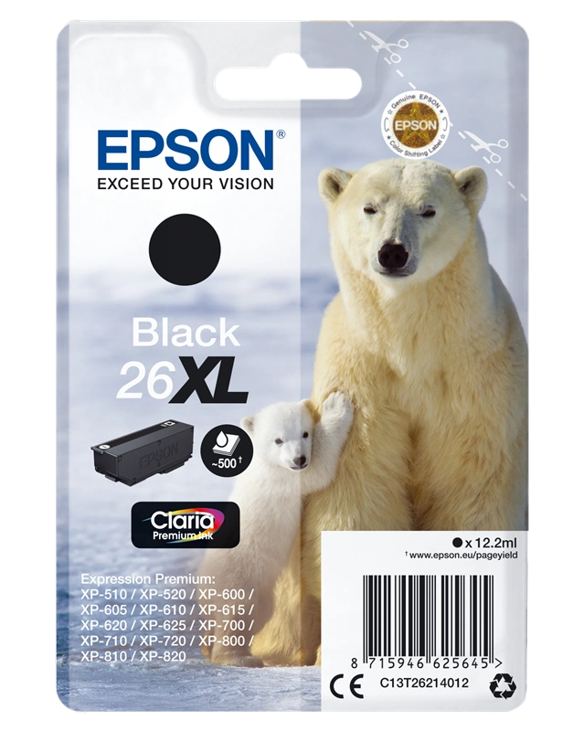 Epson 26 XL Noir(e) Cartouche d'encre (C13T26214012)