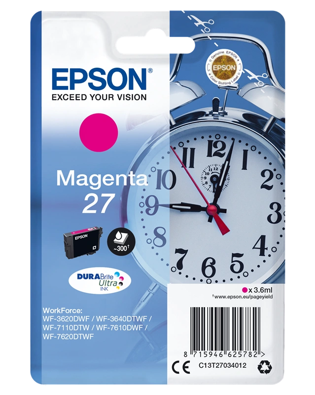 Epson 27 Magenta Cartouche d'encre (C13T27034012)