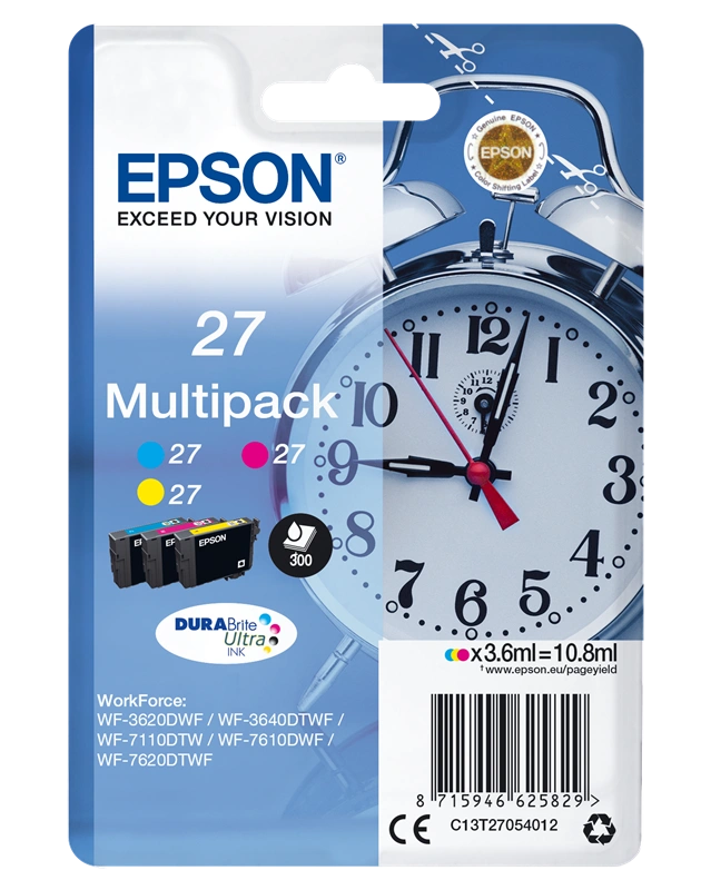Epson 27 Multipack Cyan / Magenta / Jaune (C13T27054012)