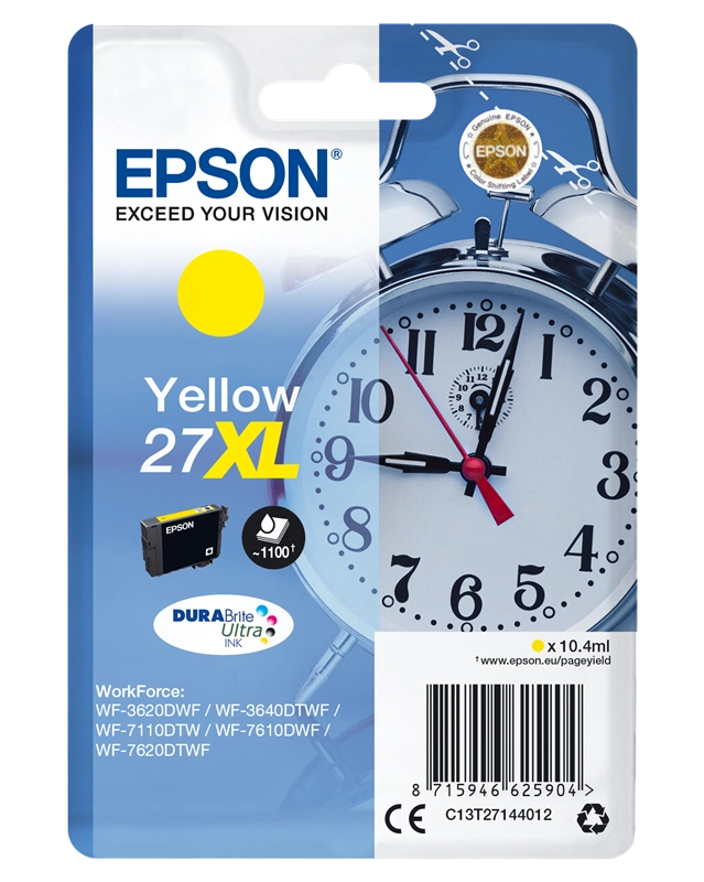 Epson 27 XL Jaune Cartouche d'encre (C13T27144012)