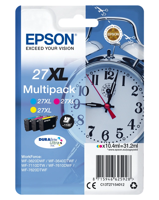 Epson 27 XL Multipack Cyan / Magenta / Jaune (C13T27154012)
