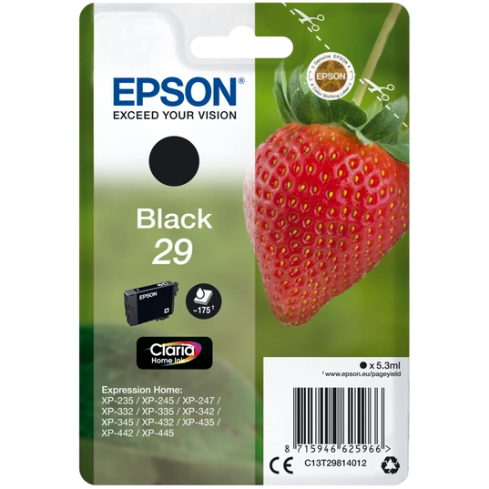 Epson 29 Noir(e) Cartouche d'encre (C13T29814012)