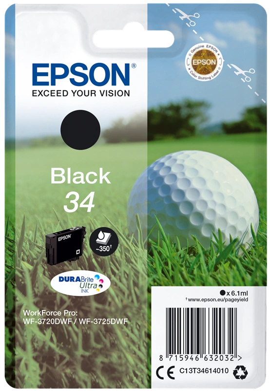 Epson 34 Noir(e) Cartouche d'encre (C13T34614010)