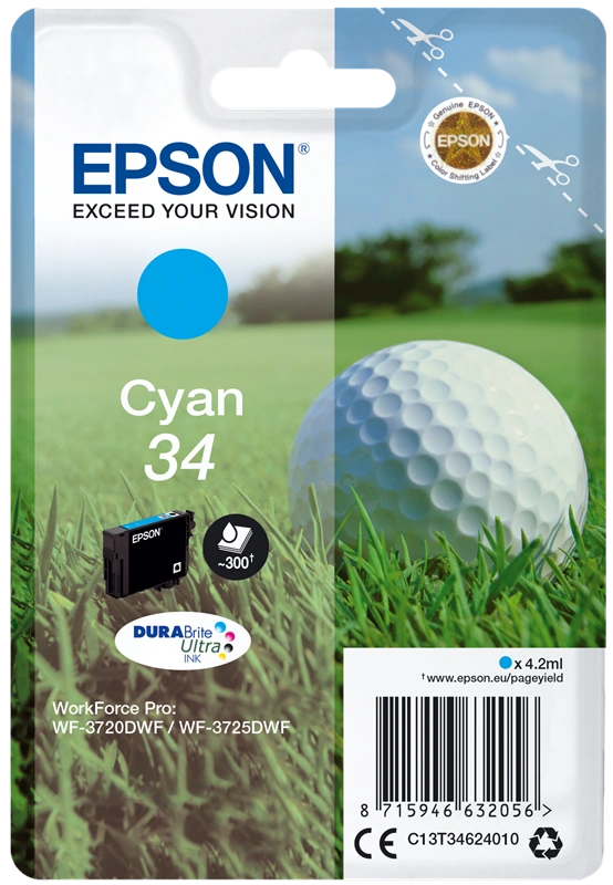 Epson 34 Cyan Cartouche d'encre (C13T34624010)