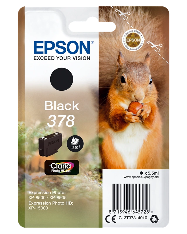 Epson 378 Noir(e) Cartouche d'encre (C13T37814010)