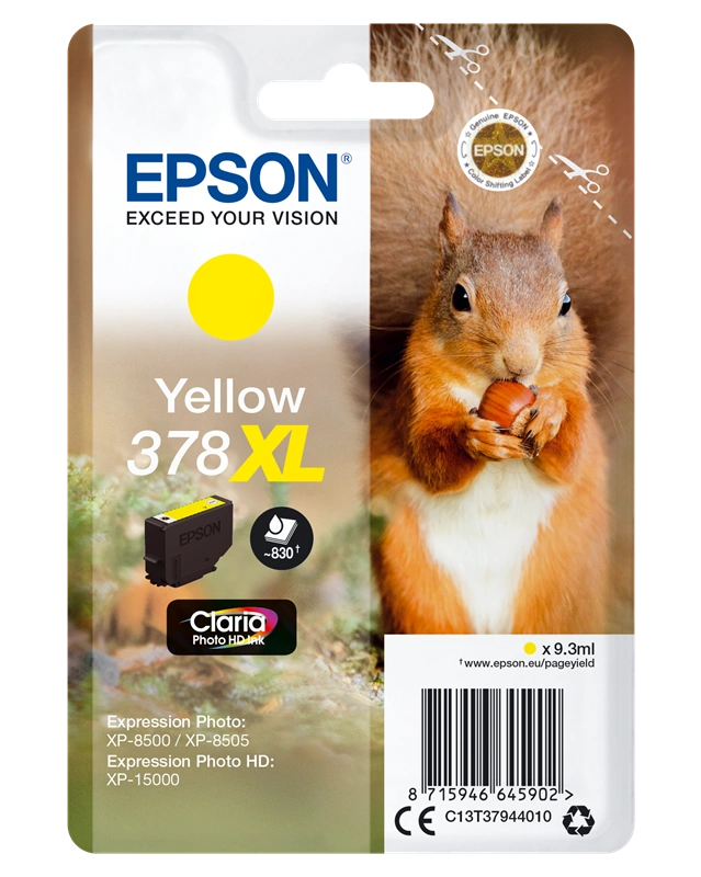 Epson 378XL Jaune Cartouche d'encre (C13T37944010)