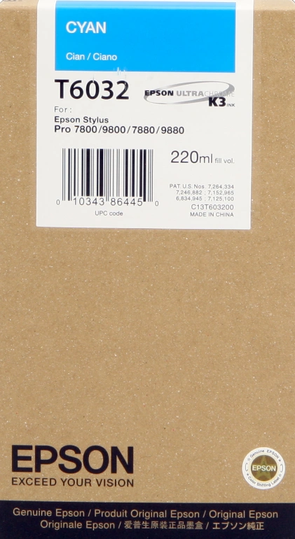 Epson T6032 Cyan Cartouche d'encre (C13T603200)