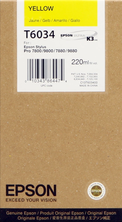Epson T6034 Jaune Cartouche d'encre (C13T603400)